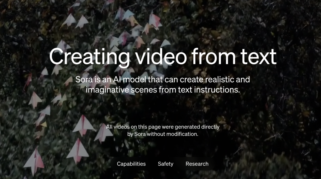 Criar vídeo a partir de texto agora é possível com OpenAI Sora