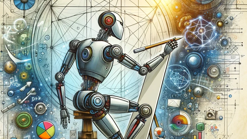 Um robô, engrenagens e, misturando arte, matemática e