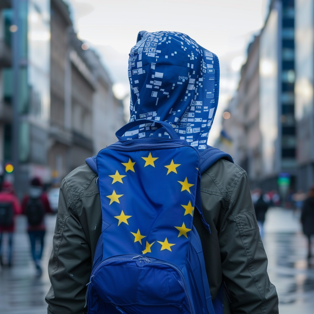 Uma pessoa, representando um, que simboliza