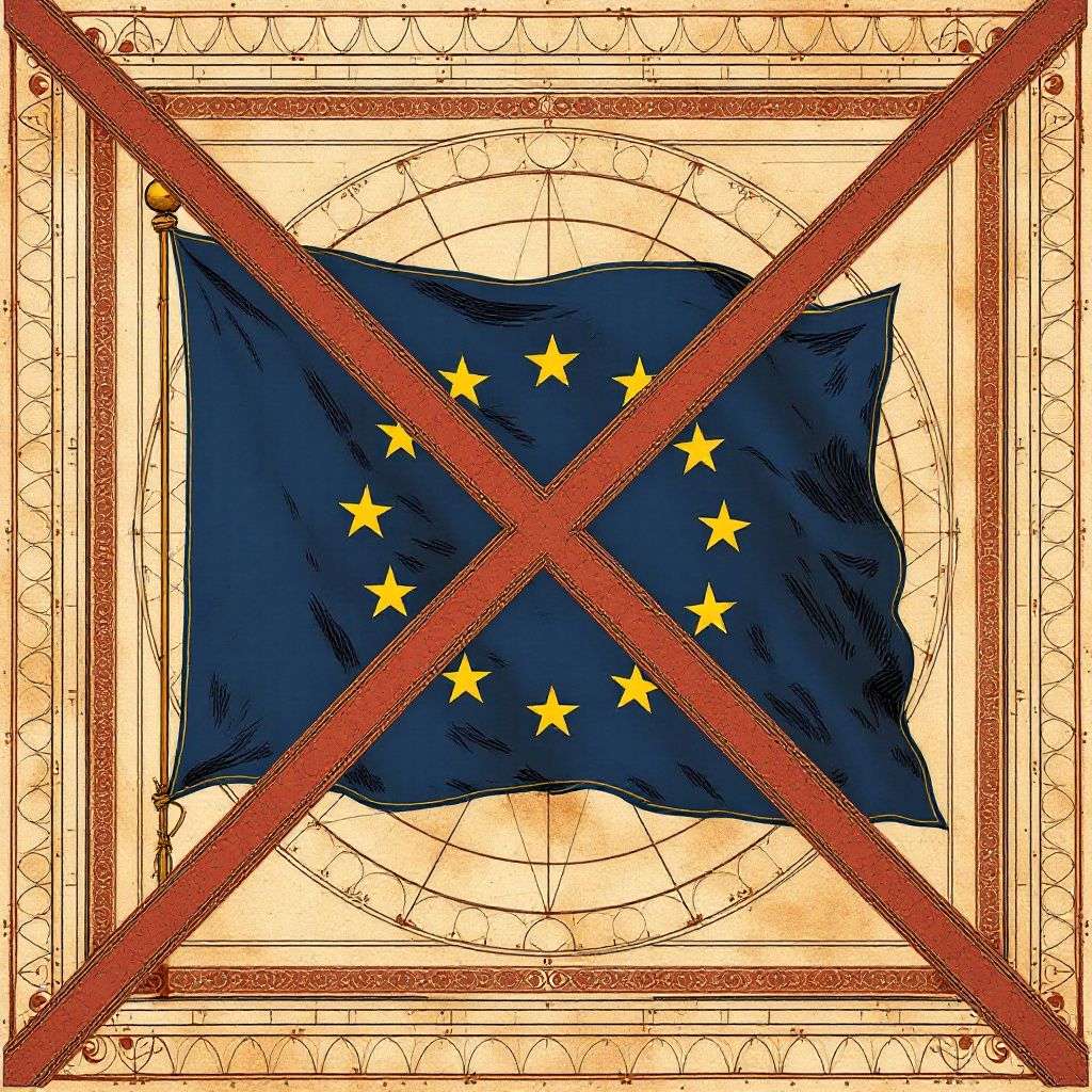 Uma bandeira, com uma, sugerindo o