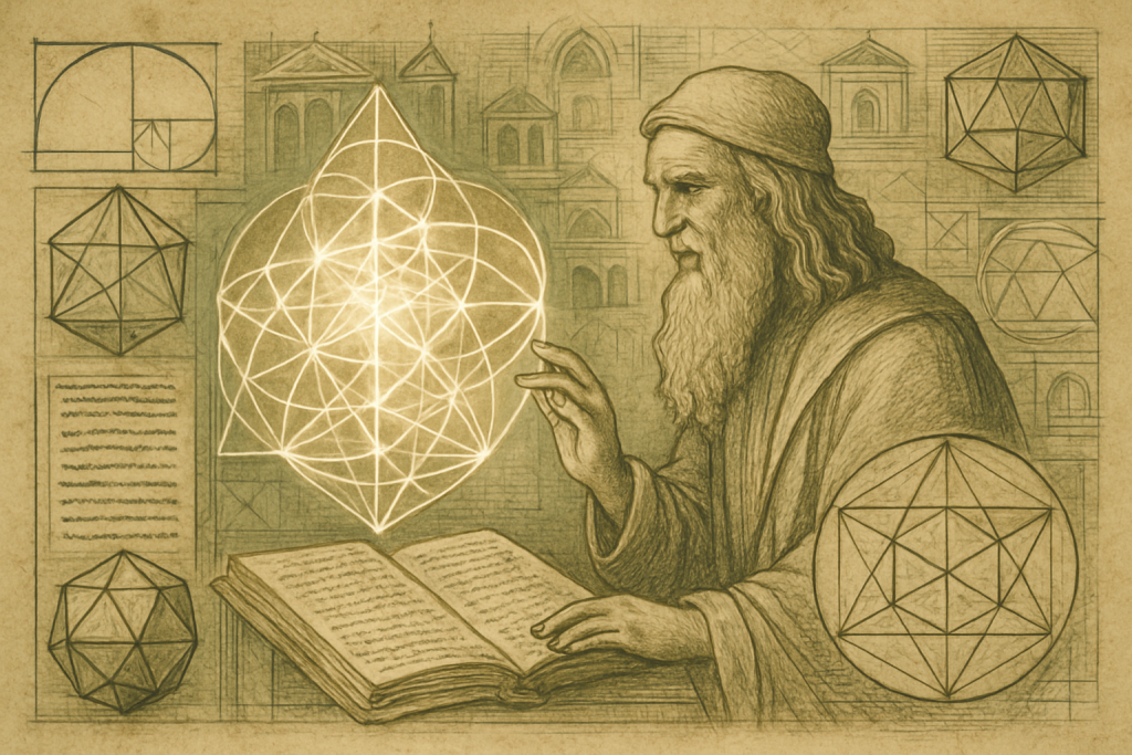 A man, surrounded by