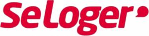 Logo Seloger sur fond noir.