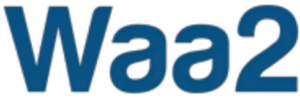 Logo Waa2 sur fond noir.