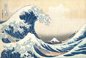 The Great Wave off Kanagawa by Katsushika Hokusai, ukiyo-e woodblock print