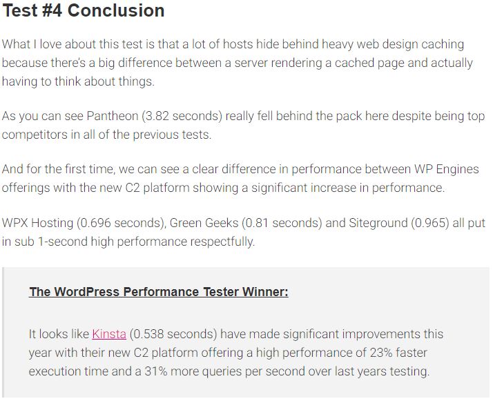 WPX test 4 prestatie tester conclusie Test 4 Performance Tester Conclusion
