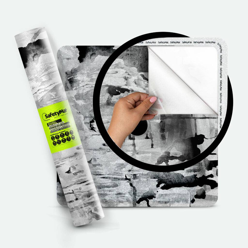 Abstract Black, Resilient, Non Abrasive