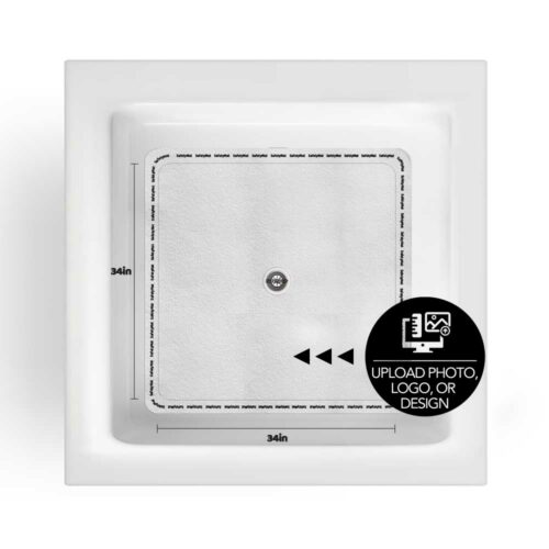 Alfombrilla de ducha personalizada de 34 x 34 pulgadas con opciones de orificio de drenaje de SafetyMat