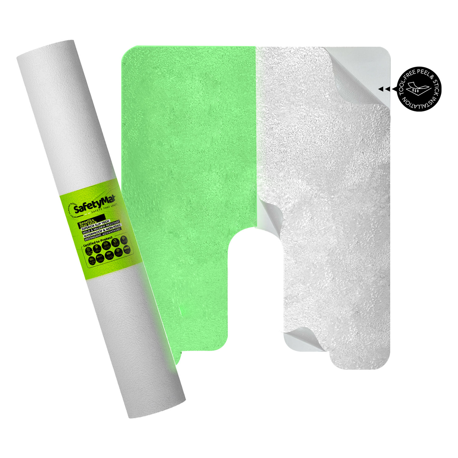 Glow in the dark urine floor protector