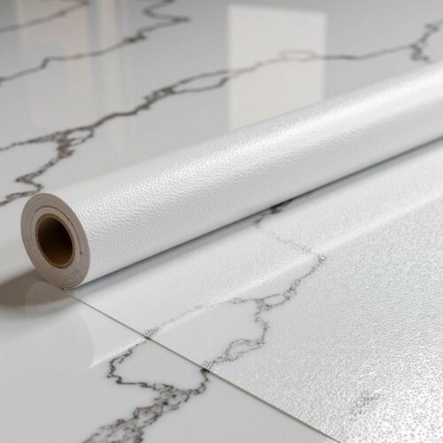 Rollo de suelo de vinilo transparente para pelar y pegar