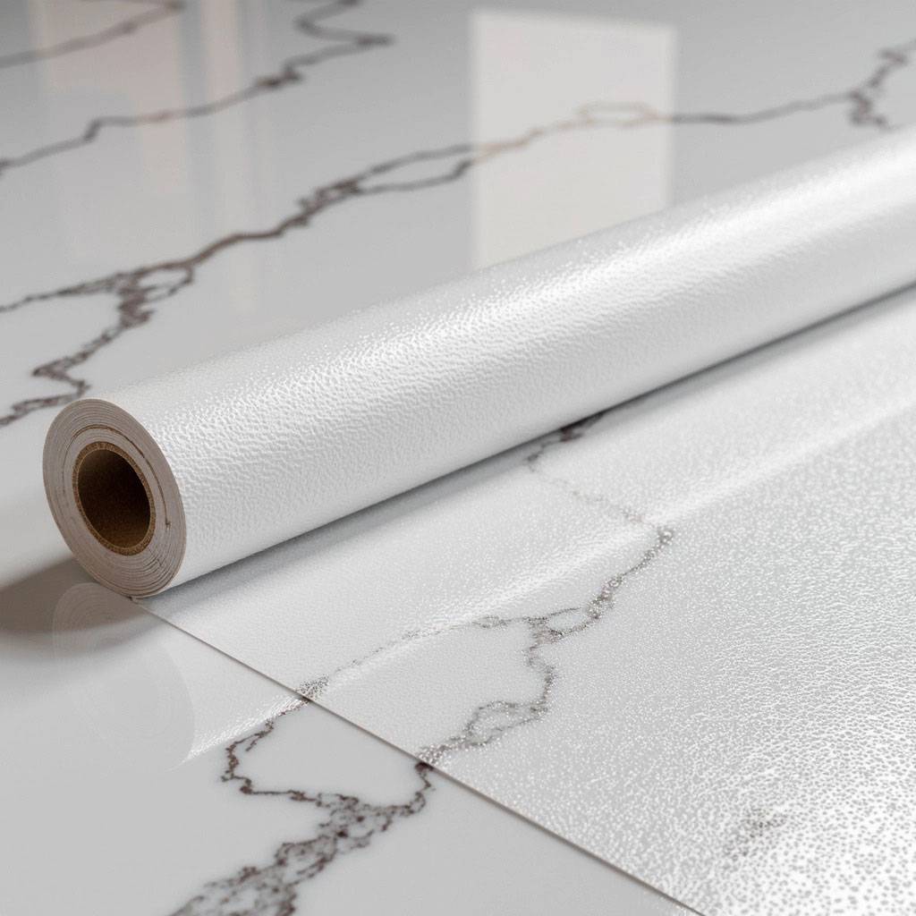 Rollo de suelo de vinilo transparente para pelar y pegar