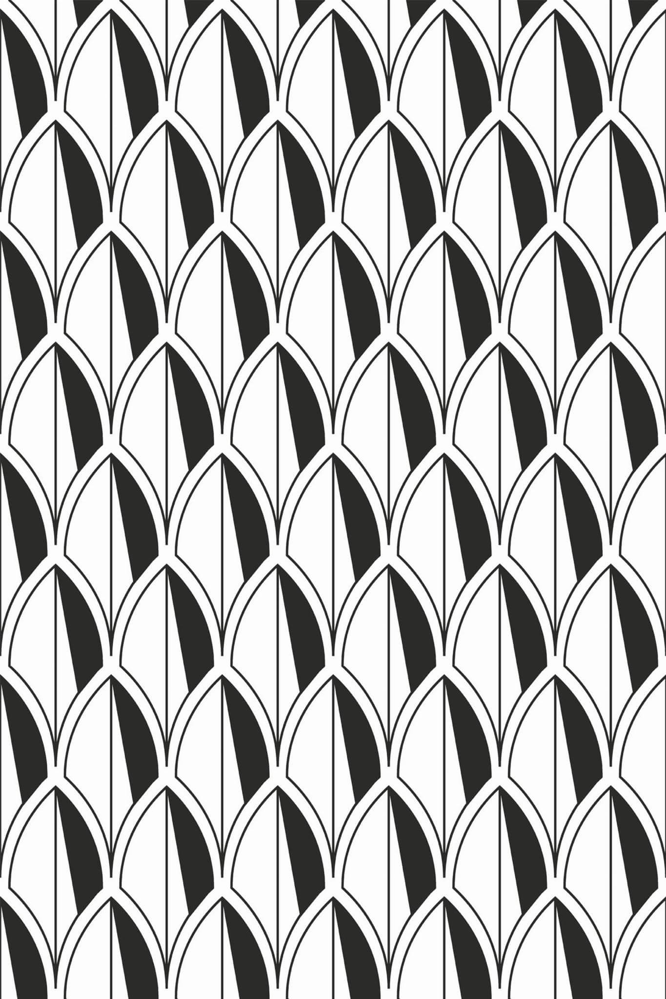 Art Deco leaf Wallpaper - Image 2