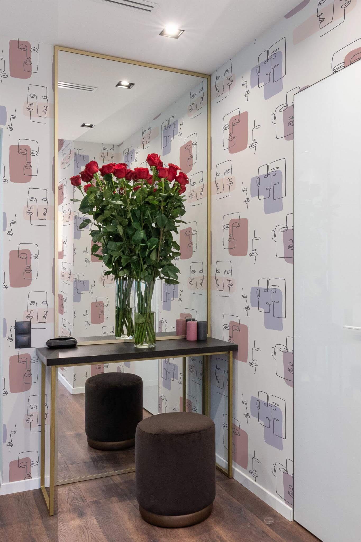 Aesthetic face line art Wallpaper - Image 4