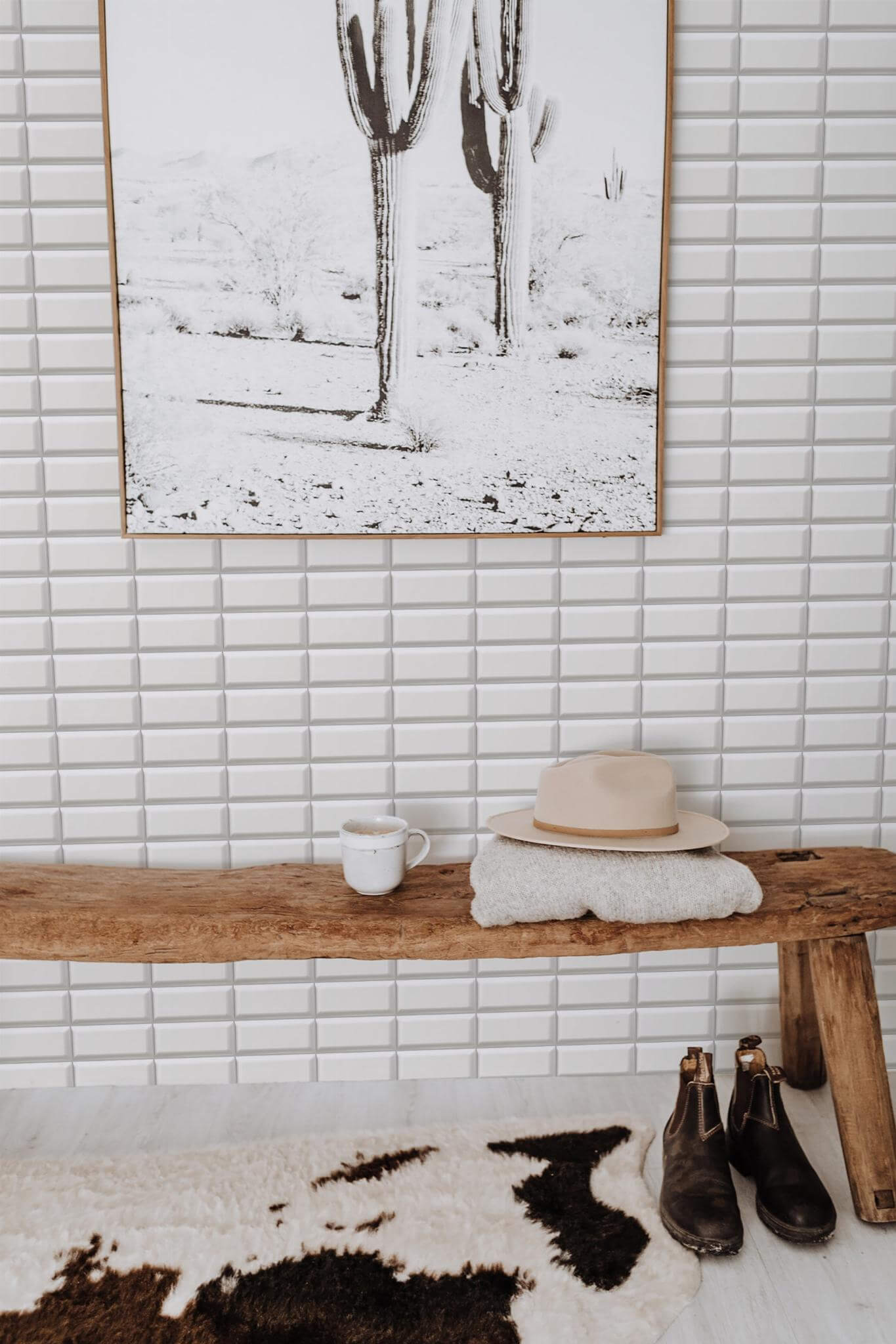 White tile Wallpaper