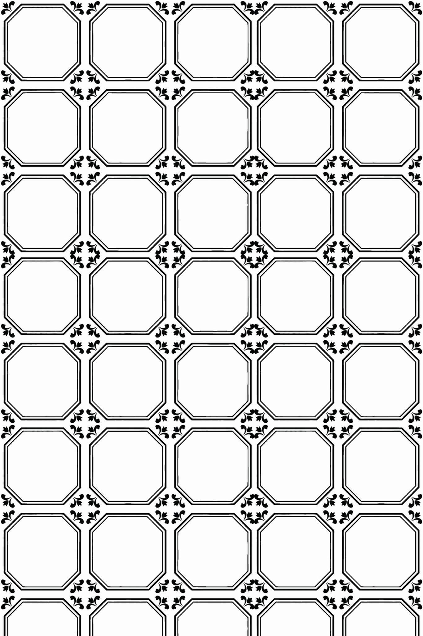 Black and white faux tile Wallpaper - Image 2