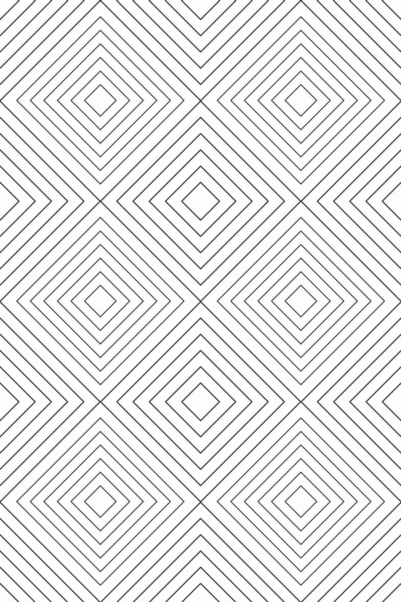 Black and white seamless geometric Wallpaper - Image 2
