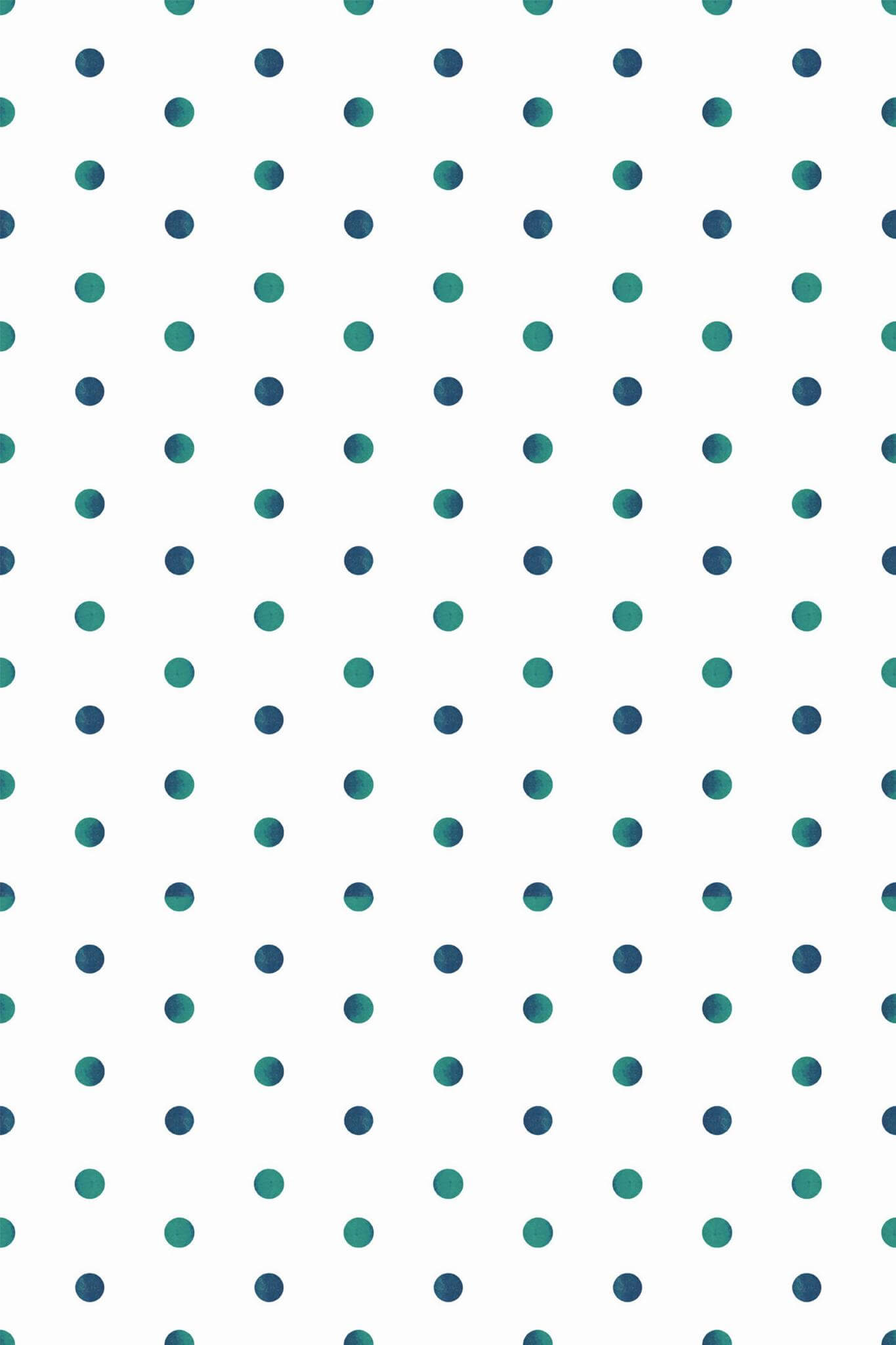 Blue and teal polka dot Wallpaper - Image 2