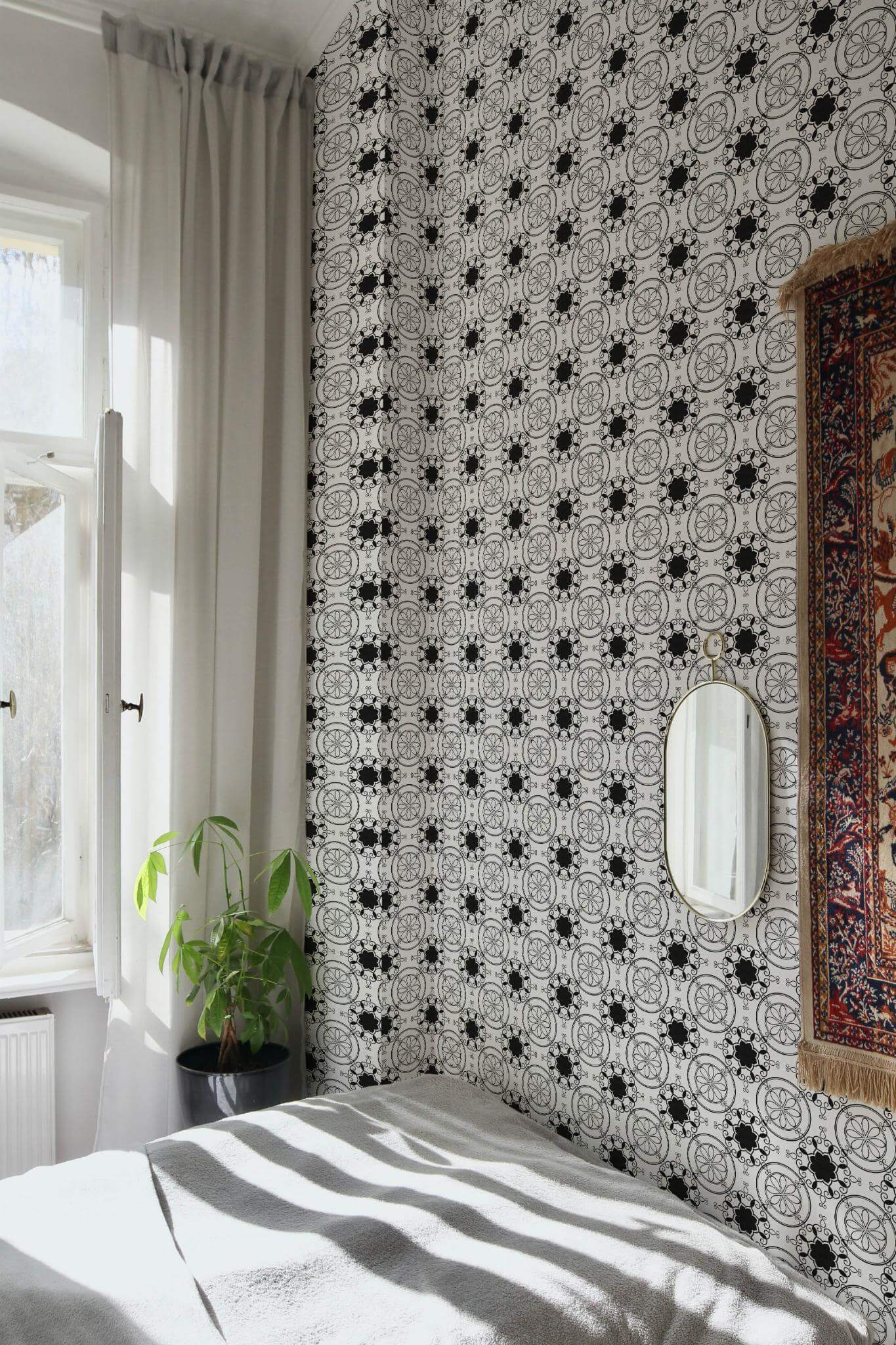 Black and white ornament Wallpaper - Image 4