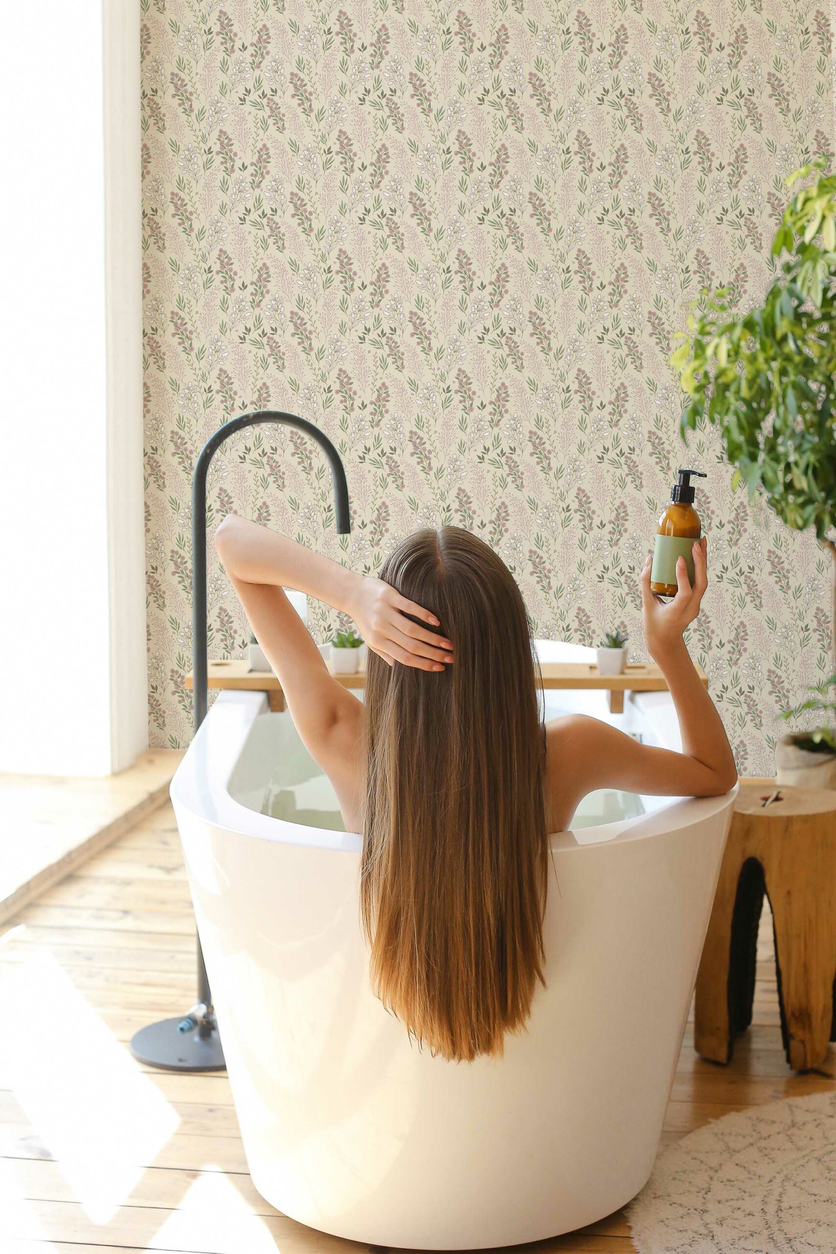 Brown Serenity Spa Wallpaper - Image 3