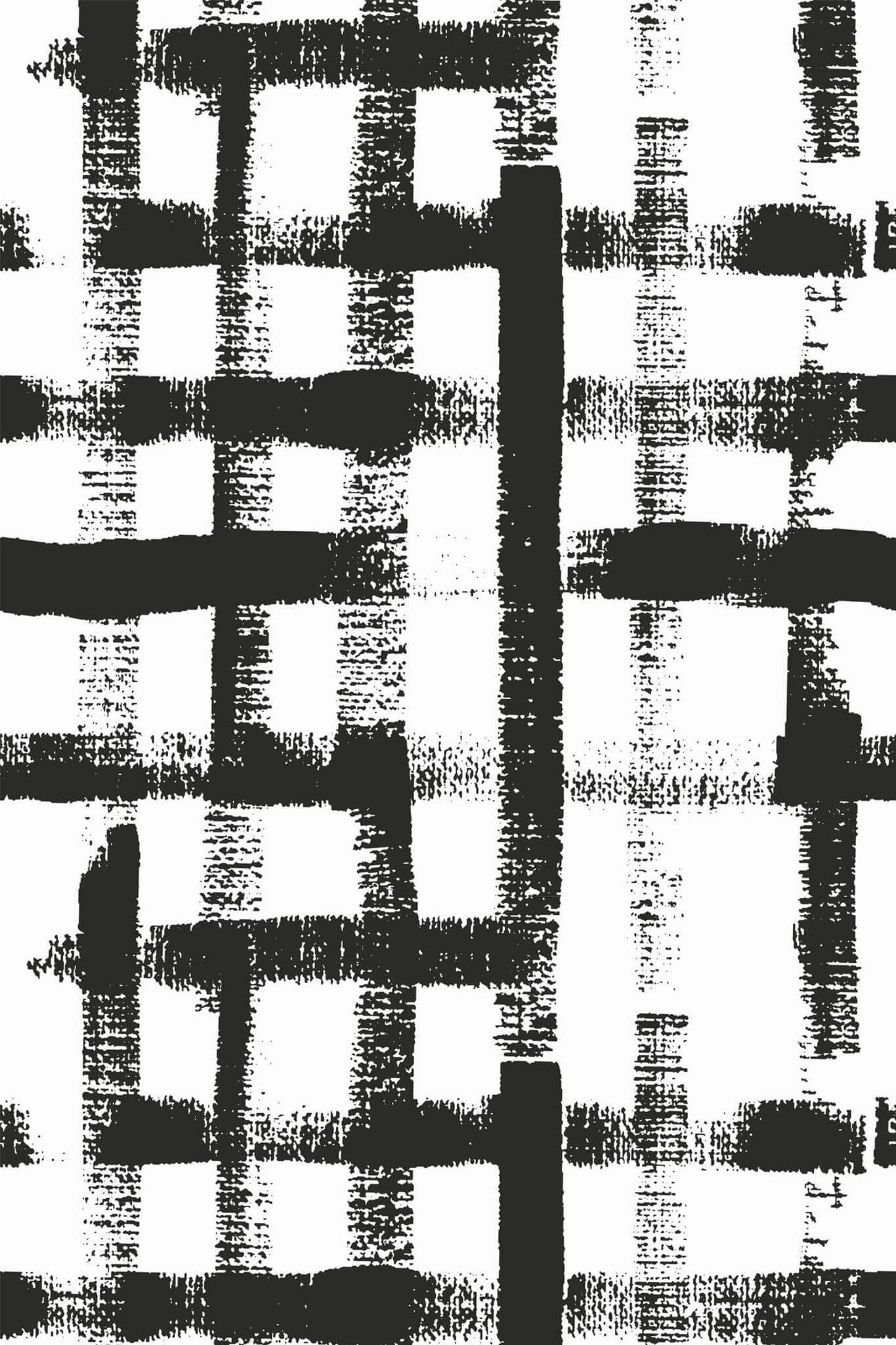Brush stroke gingham Wallpaper - Image 2