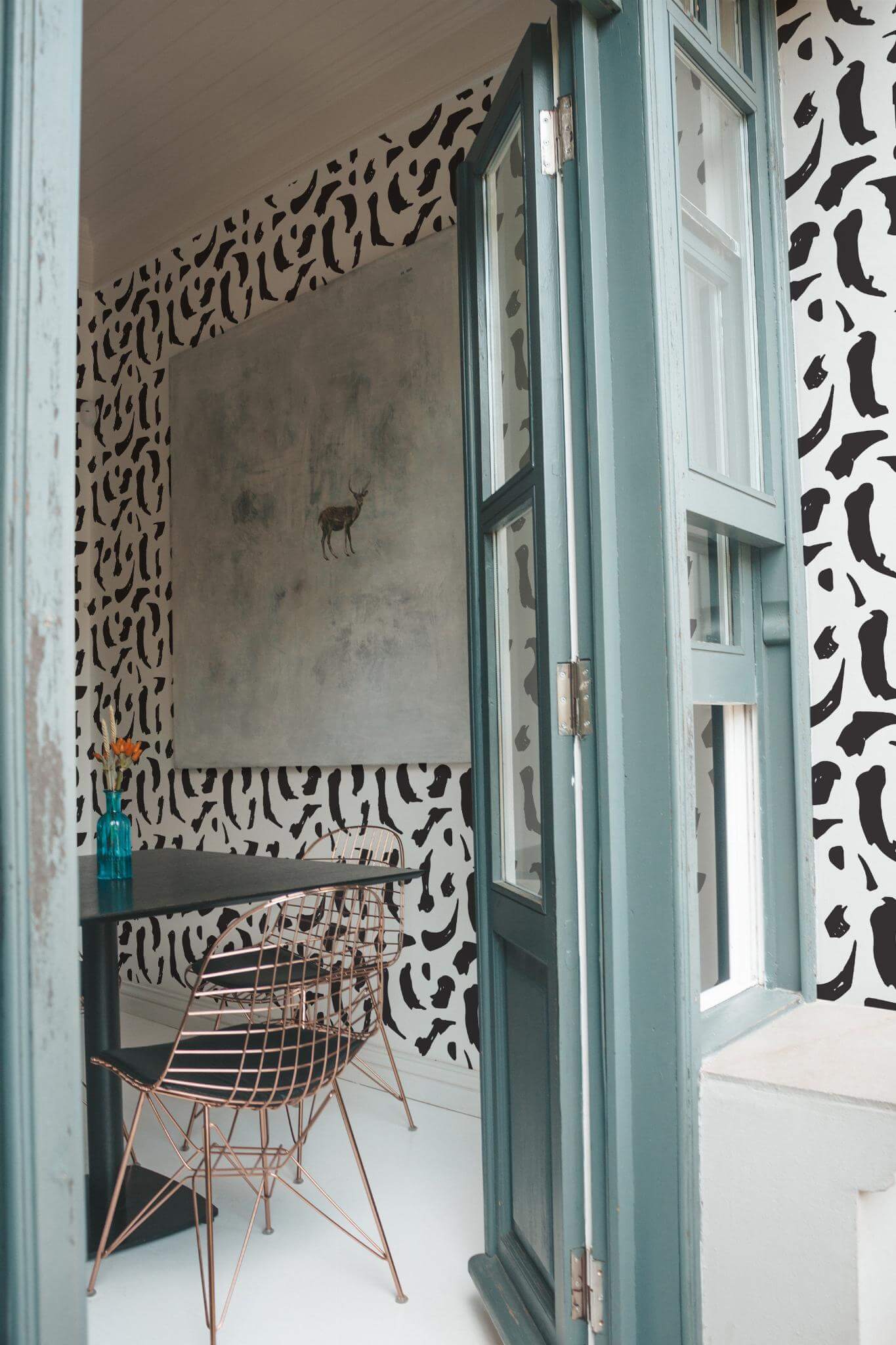 Black and white brush stroke Wallpaper - Image 4