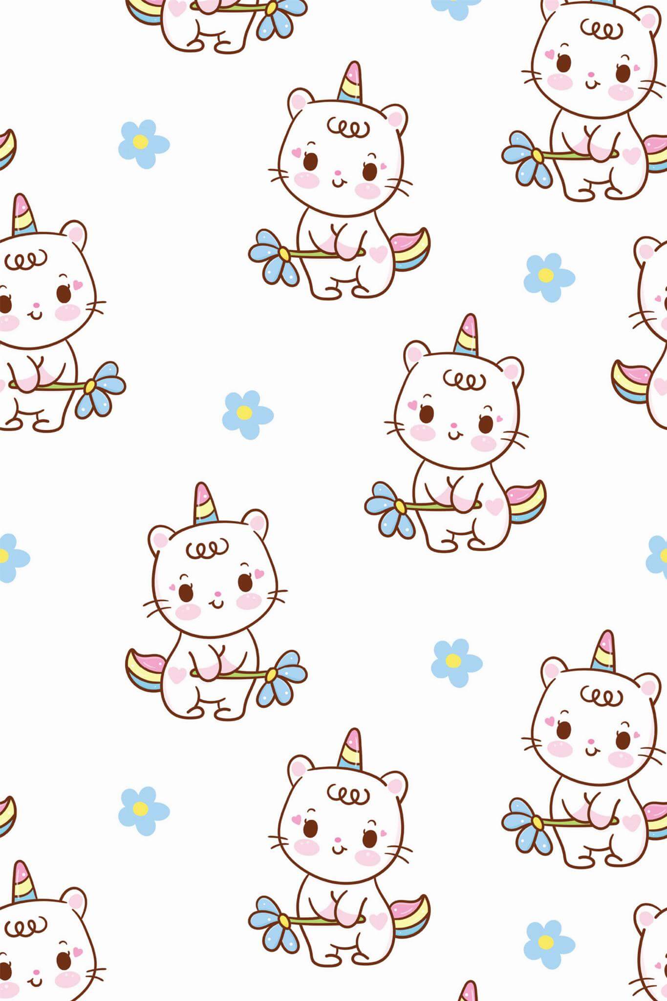 Cat unicorn nursery Wallpaper - Image 2