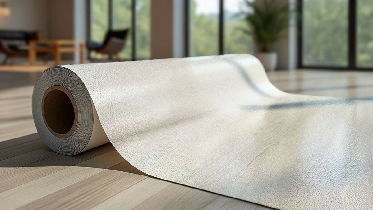 Clear Peel and Stick Vinyl Flooring Roll Rollo de suelo de vinilo