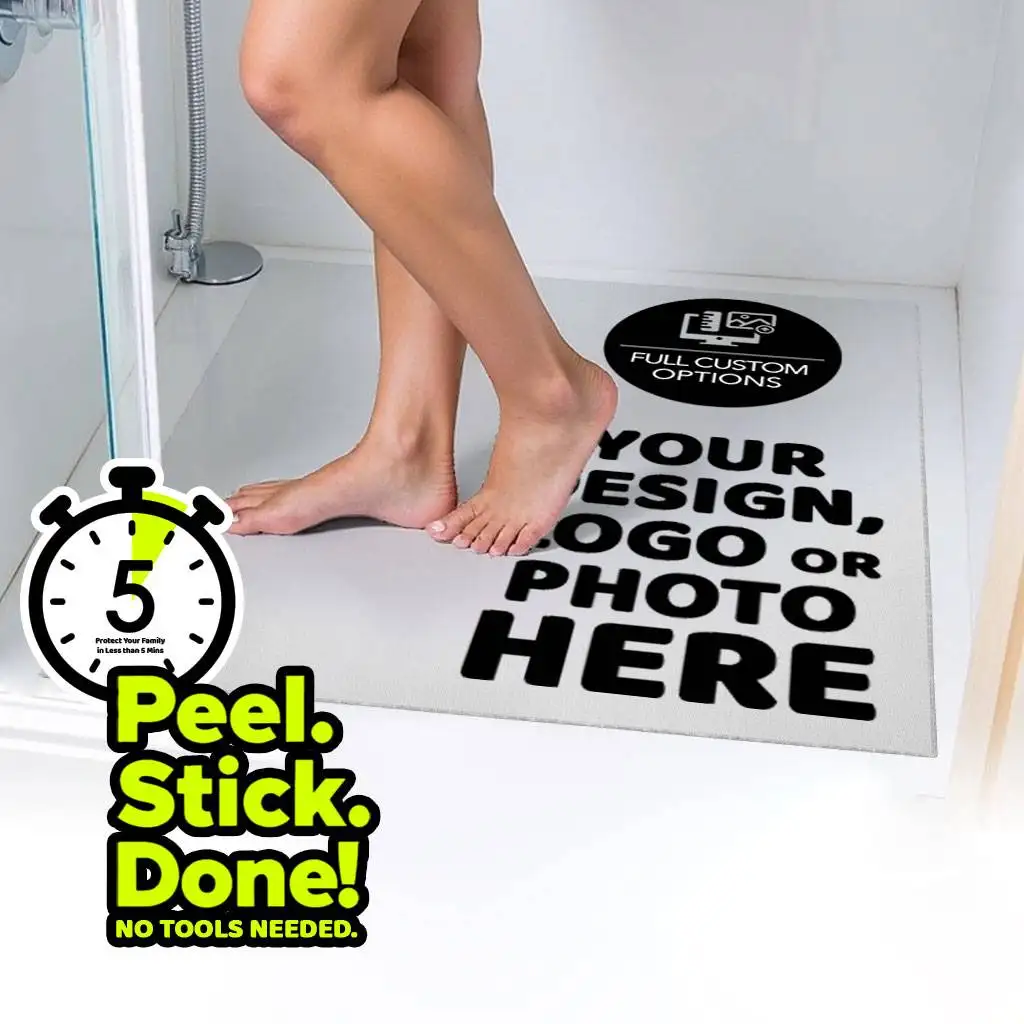 Custom Size Anti Slip Shower Mat – Pick a Custom Size & Design