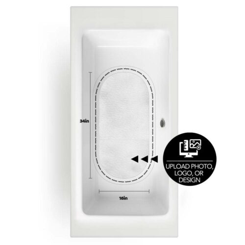Alfombra de baño personalizada de 16 x 34 pulgadas con opciones de orificio de drenaje de SafetyMat