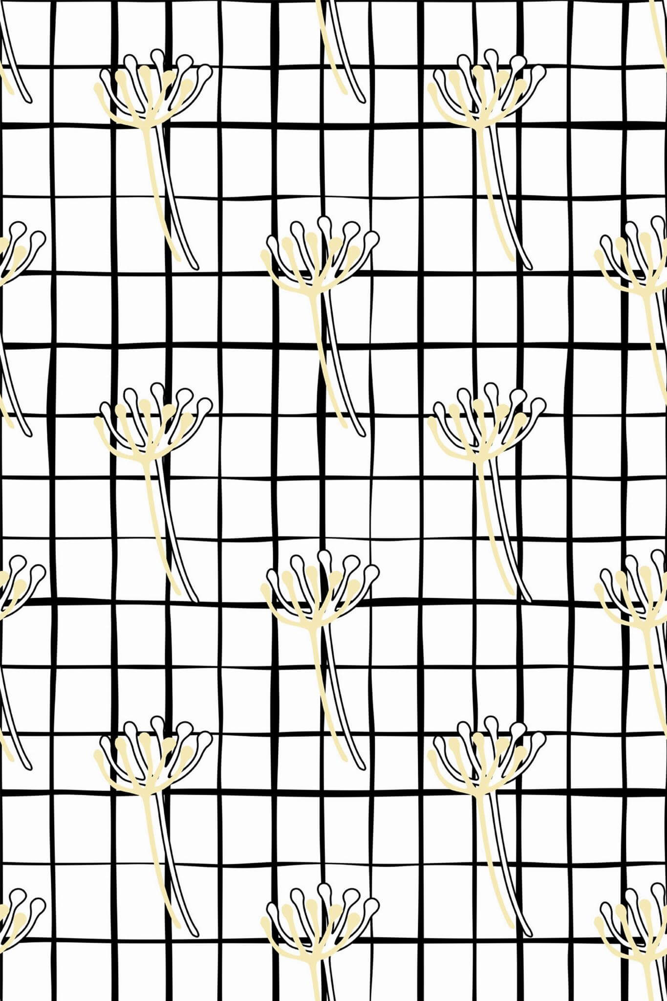 Floral grid Wallpaper - Image 2