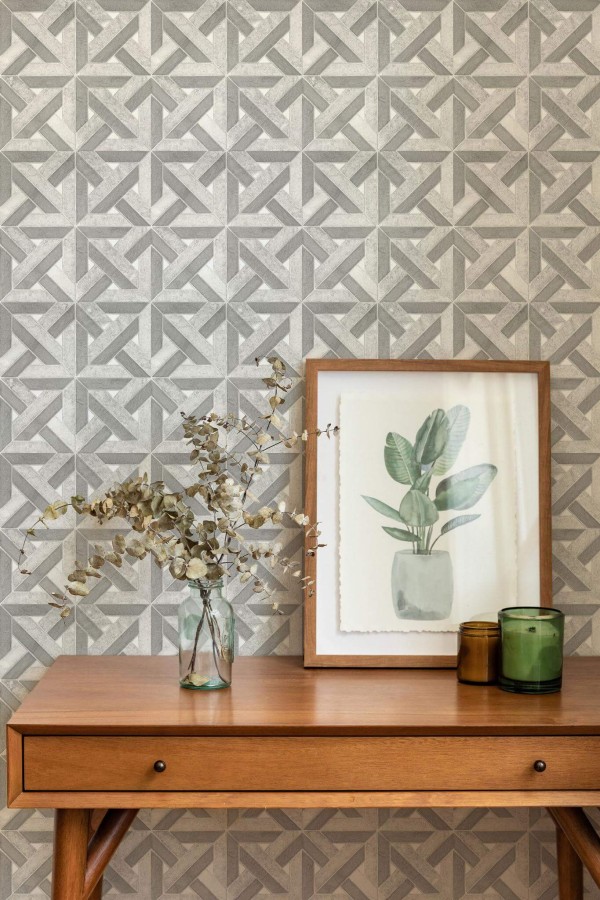 Geometric stone tile Wallpaper