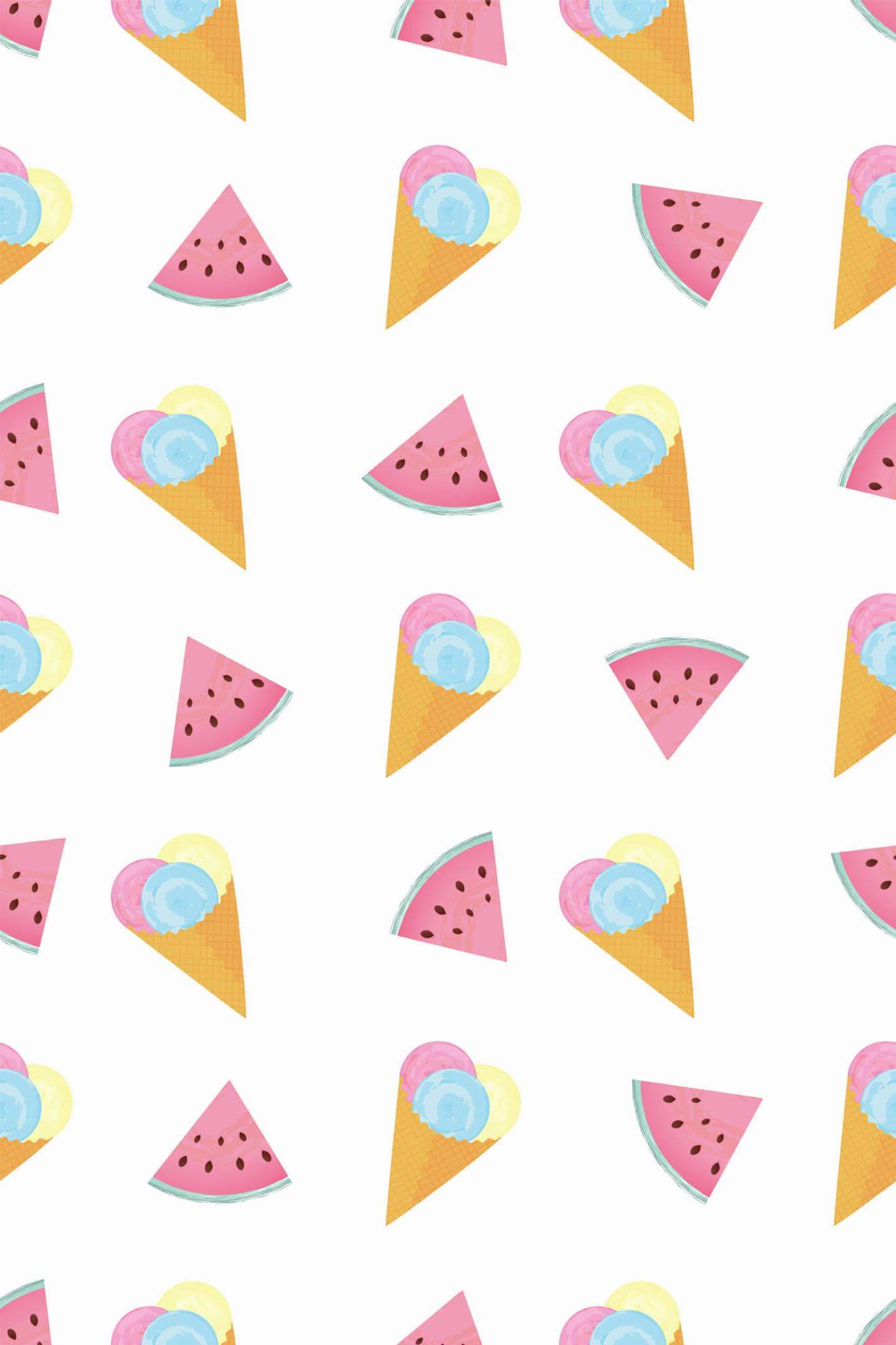 Ice cream and watermelon Wallpaper - Image 2