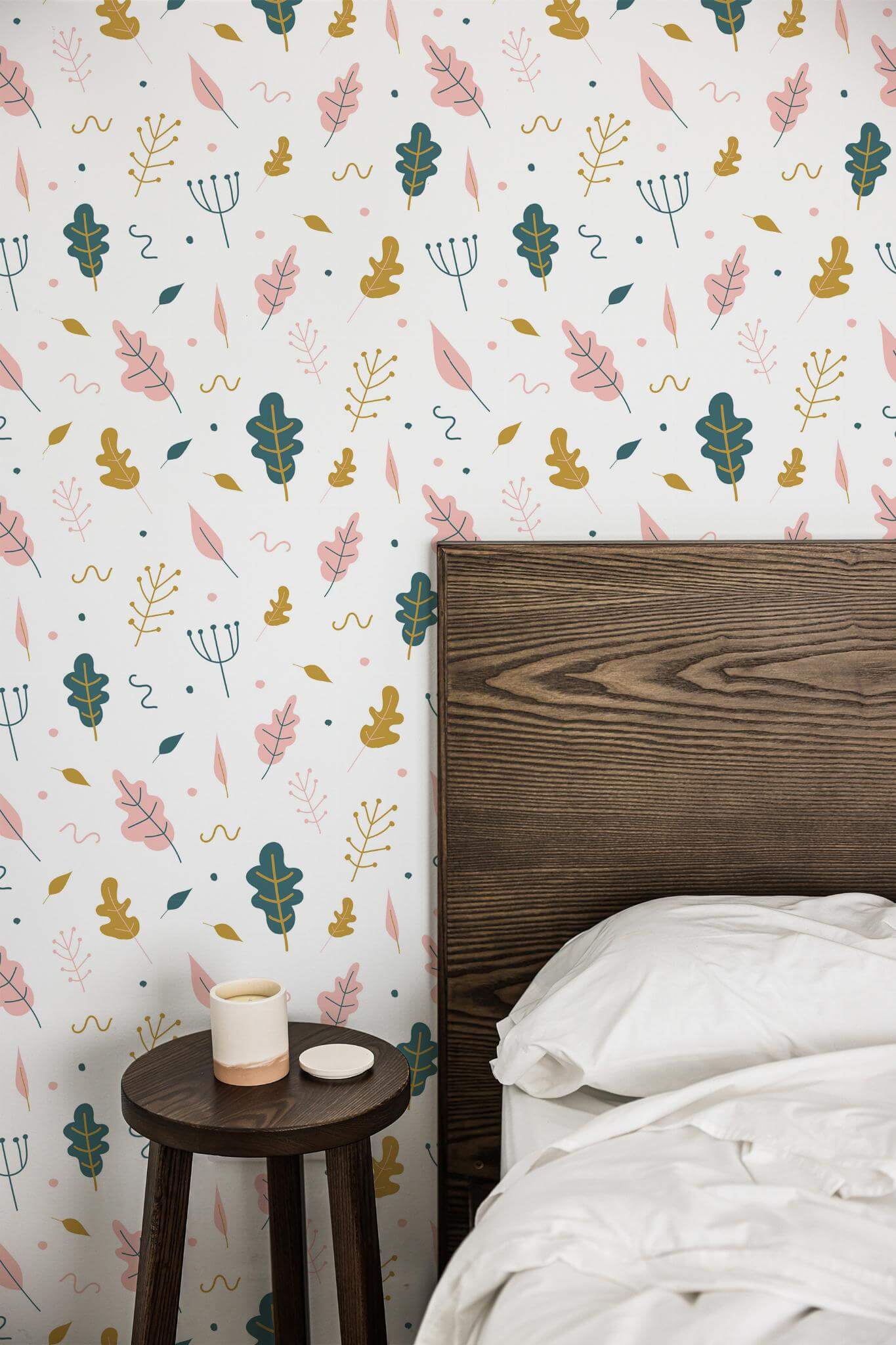 Pastel oak leaf Wallpaper