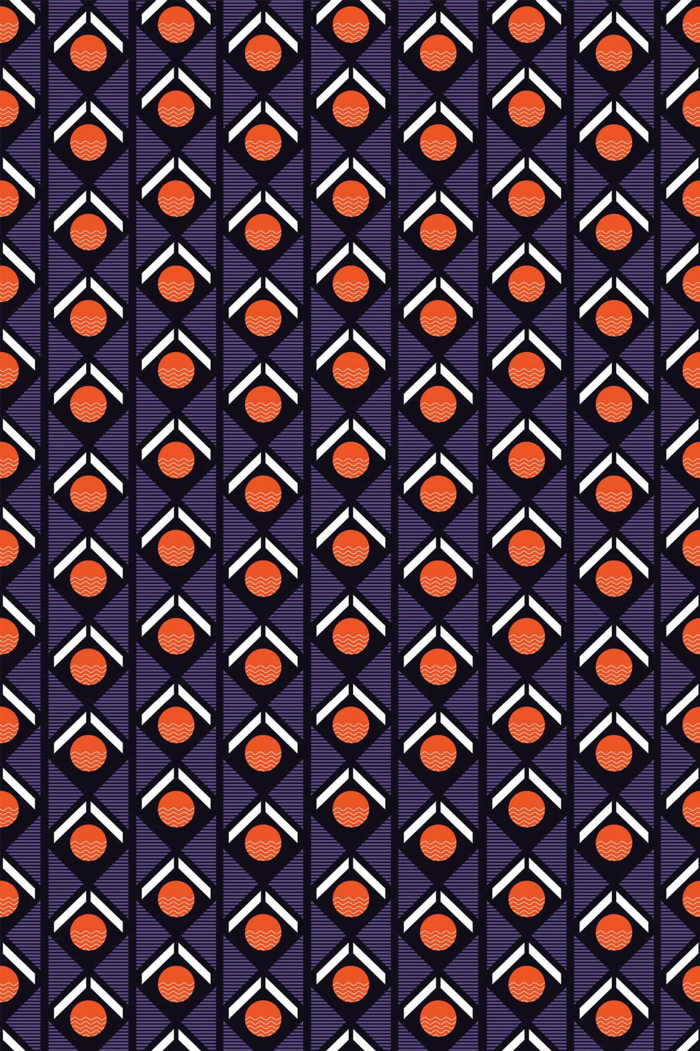 Multicolor retro geometric Wallpaper