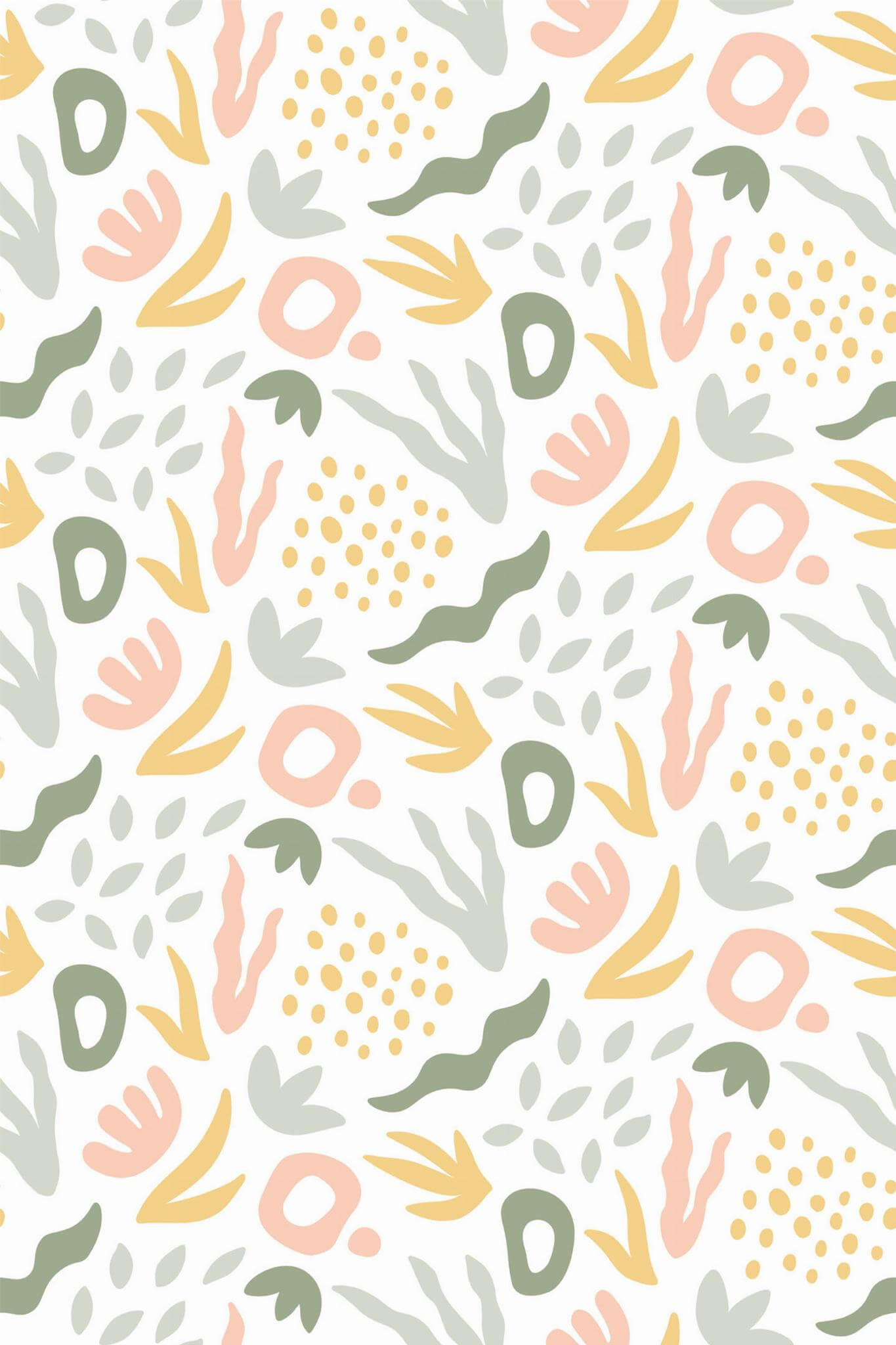 Pastel abstract leaf Wallpaper - Image 2