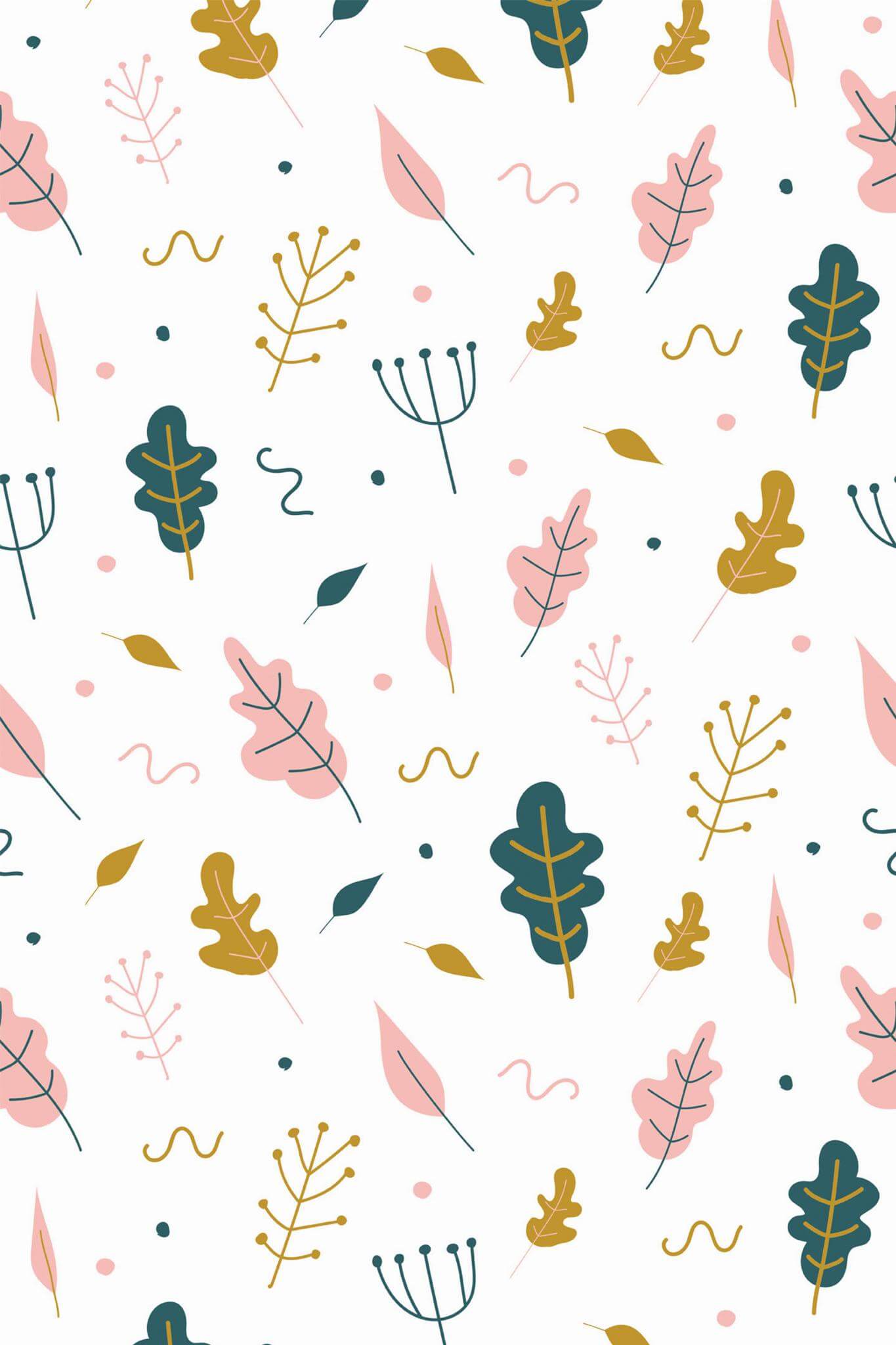 Pastel oak leaf Wallpaper - Image 2