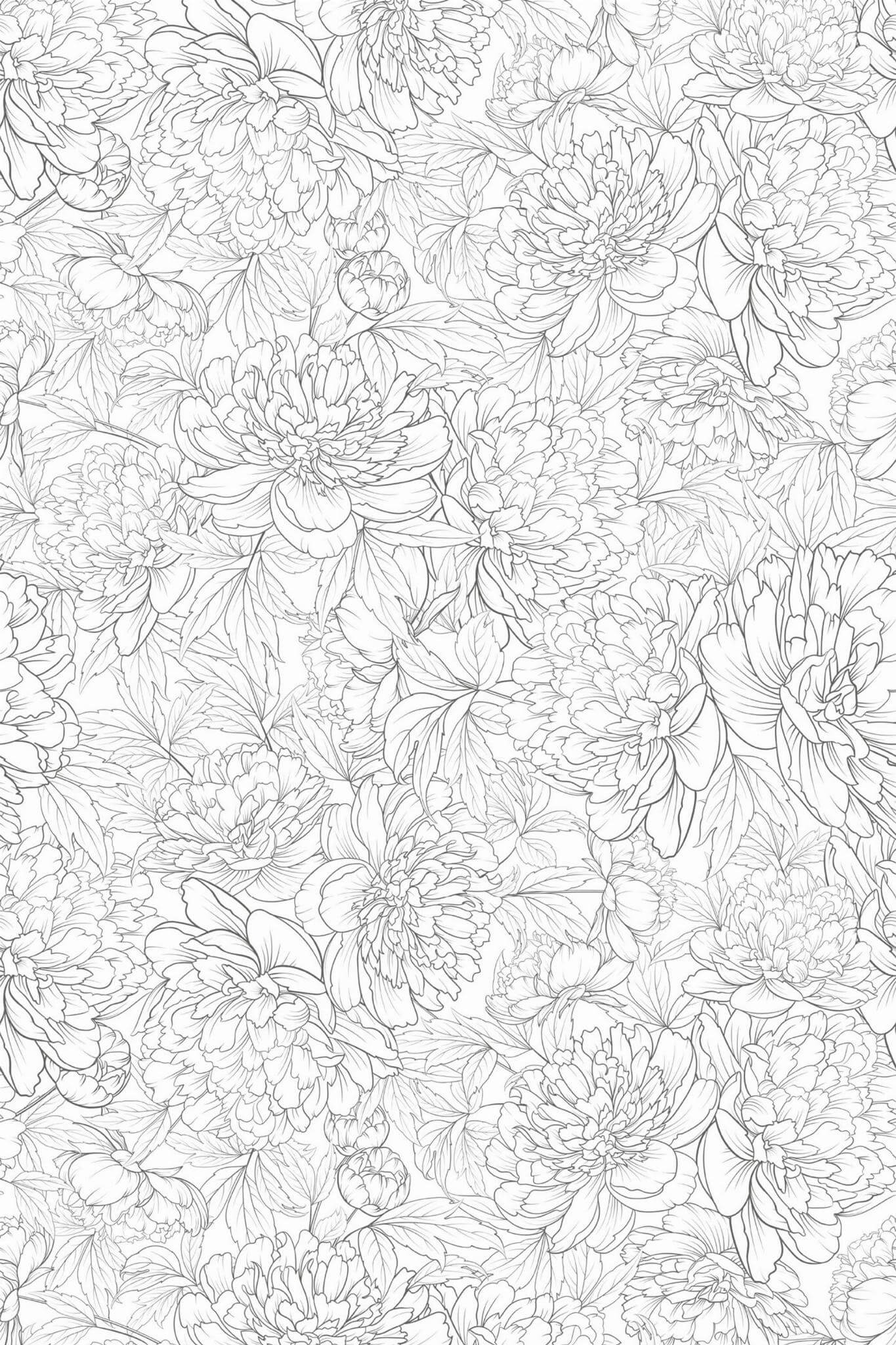 Peony floral Wallpaper - Image 2