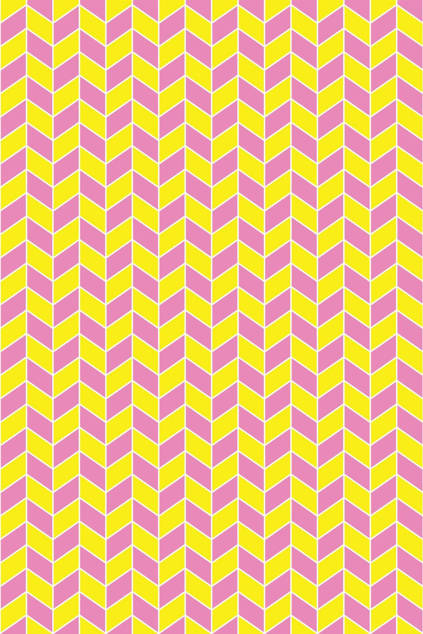 Pink and yellow chevron Wallpaper - Image 2