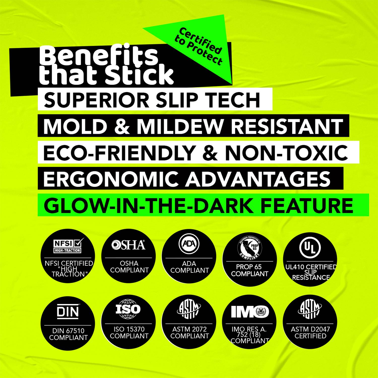 Certified Slip Resistant Vinyl