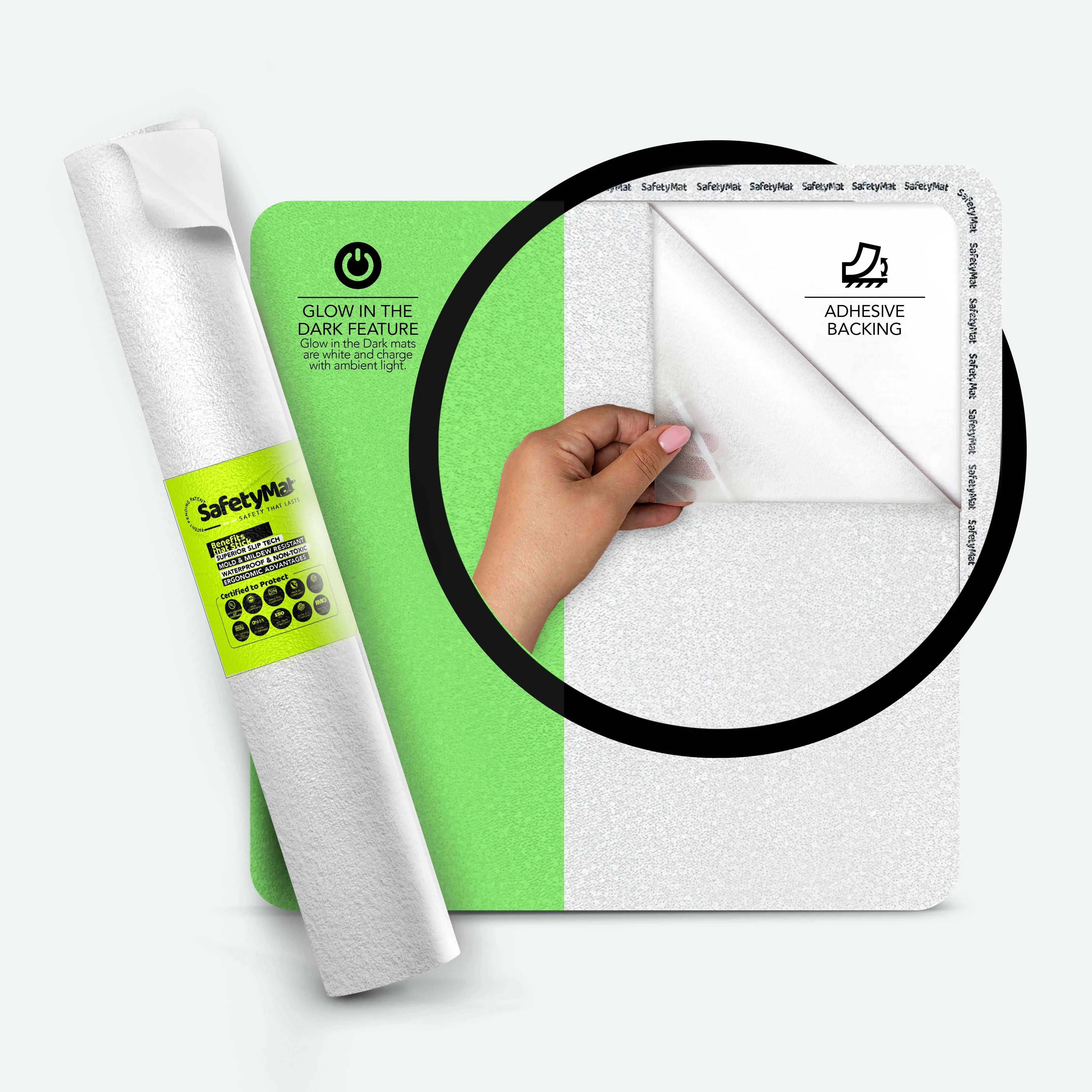 White, Glow in, Anti Slip