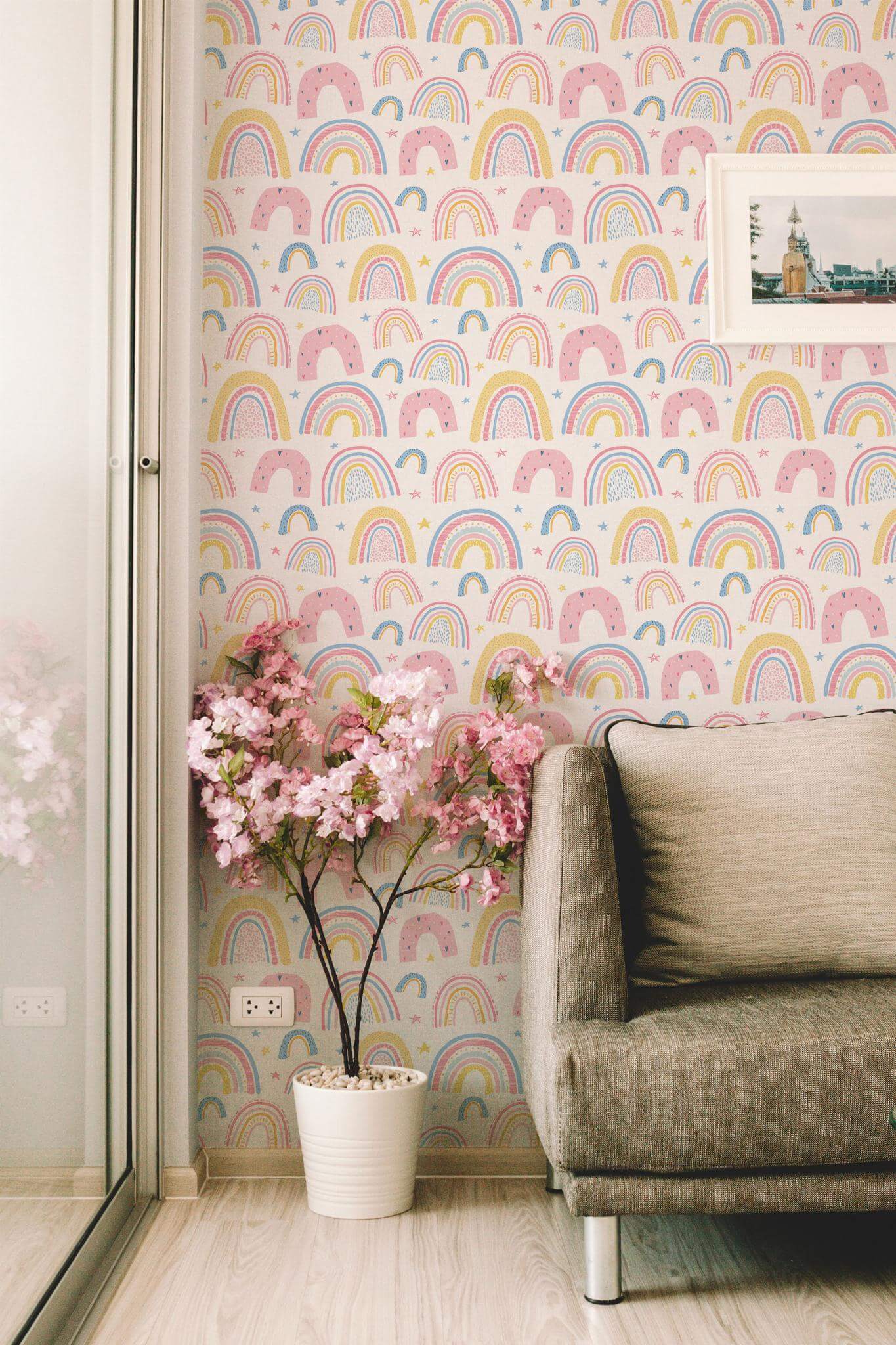 Boho rainbow Wallpaper