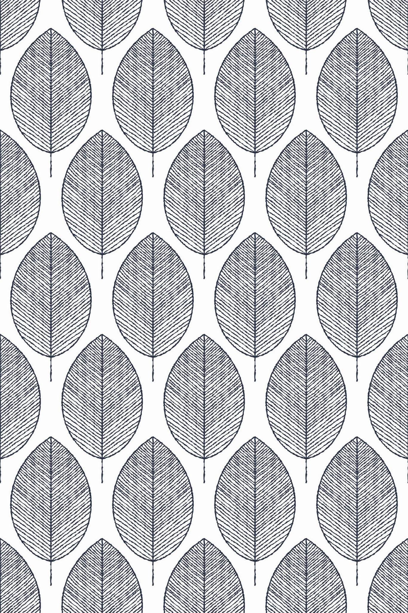 Seamless scandinavian leaf Wallpaper - Image 2