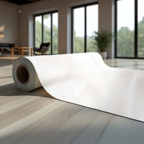 Rollo de suelo de vinilo blanco