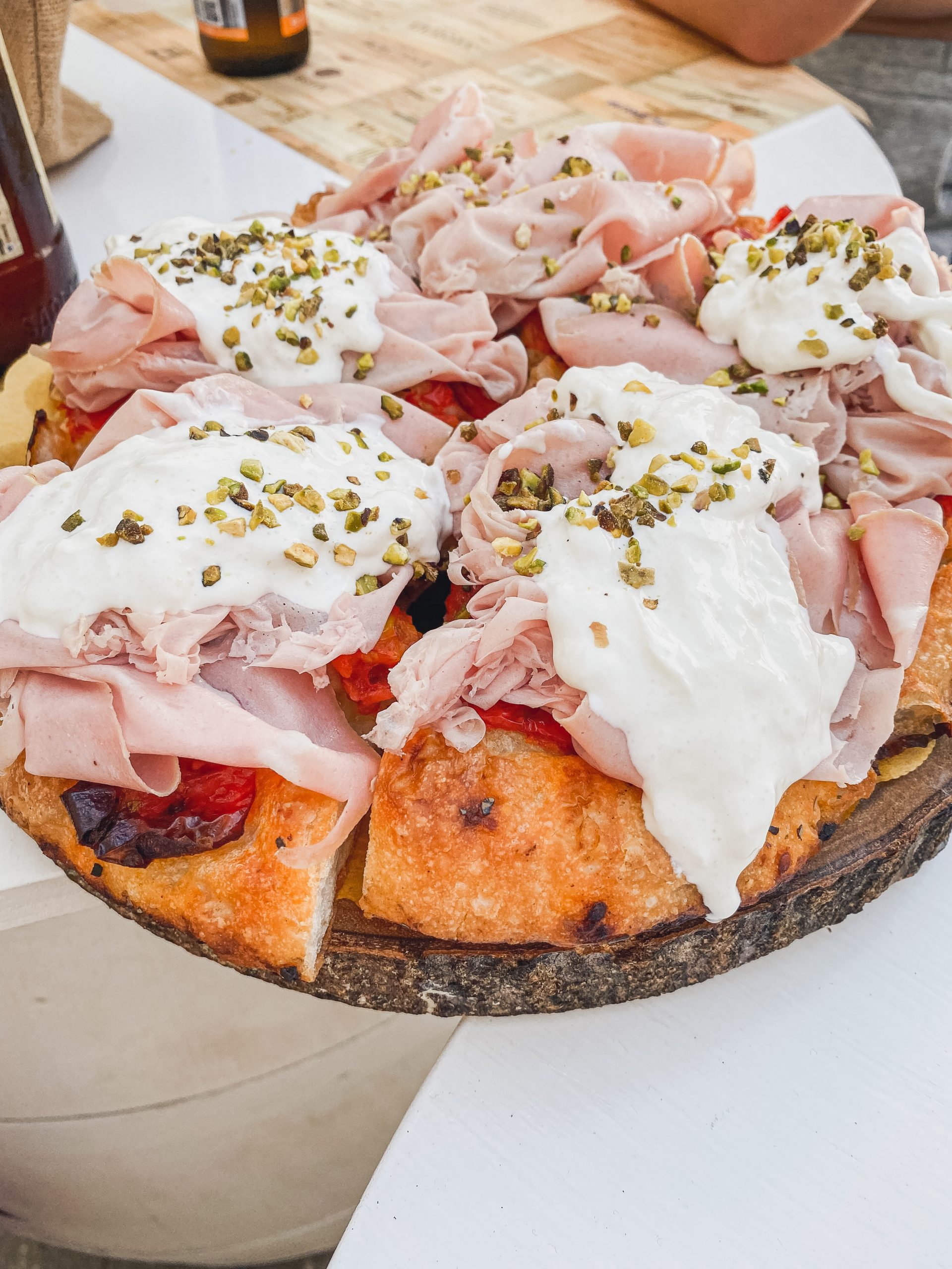 Pizza and Mortadella