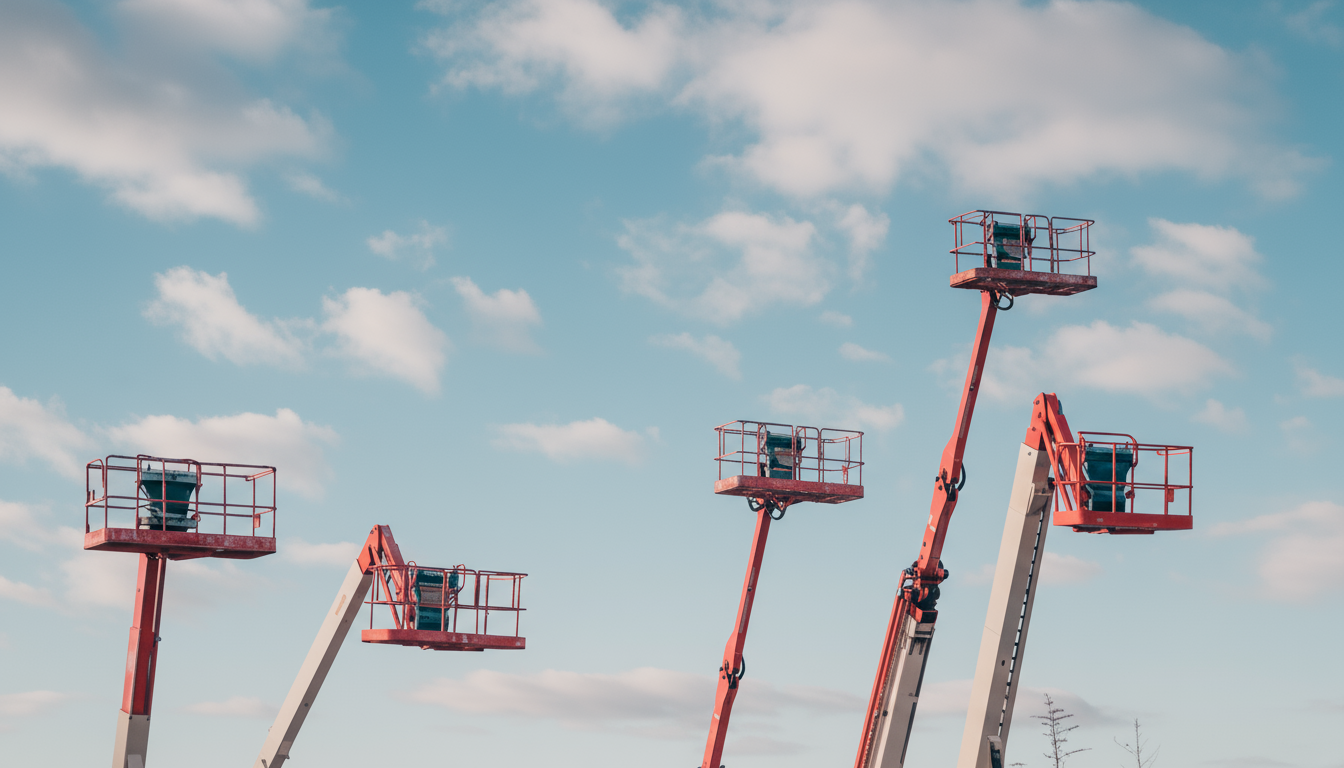 Grues-Ascenseurs-Ciel-Bleu-Equipement d’installation