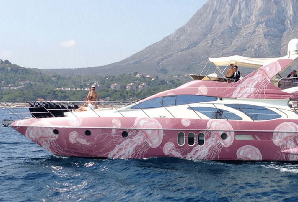 Vinyle technique pour bateau de transport de méduses