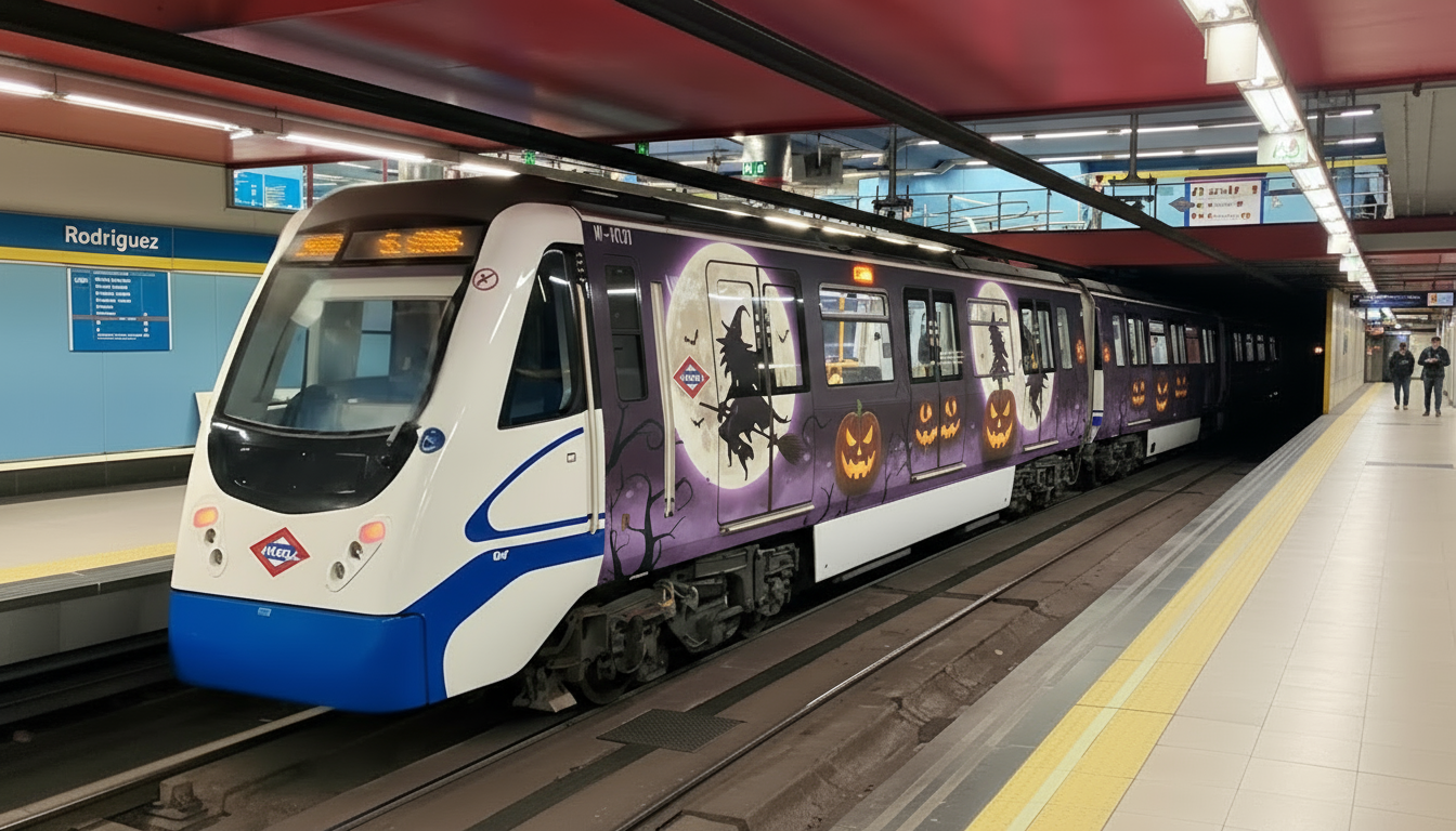 Vinyle technique pour le transport Metro Halloween