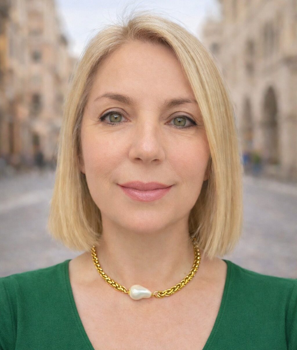 Collana artigianale con catena e perla barocca