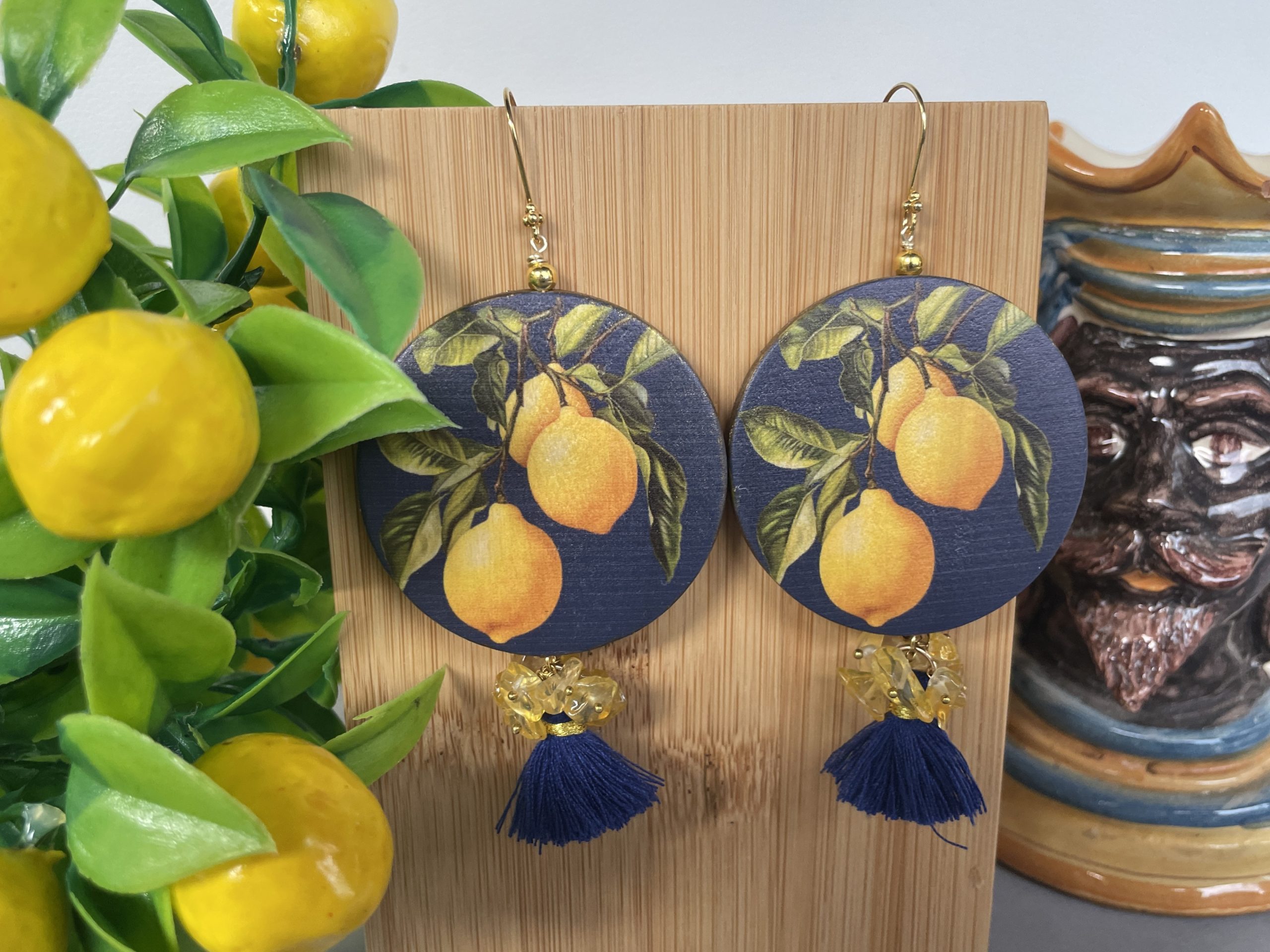 orecchini made in sicily con limoni