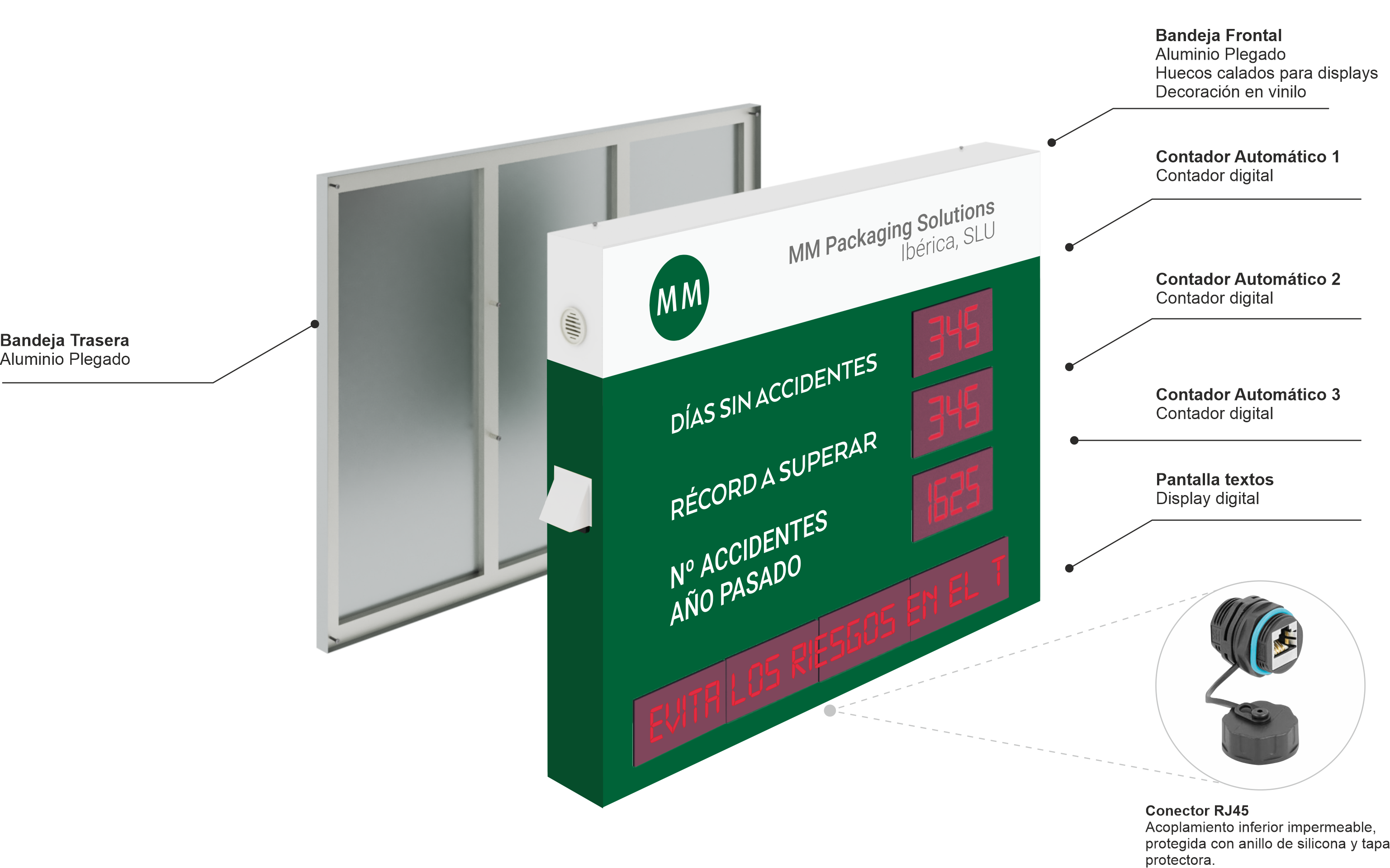 MM PACKAGING DISPLAY 3D AXONOMETRIC INFO