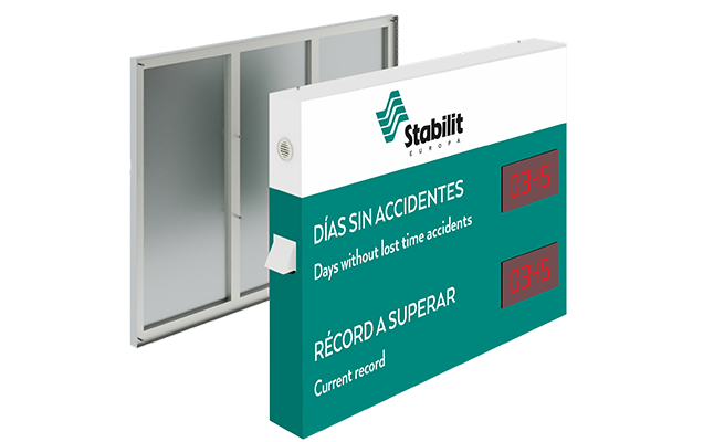 Sign indicating the number of accident-free days in the workplace - Accident-free day counters